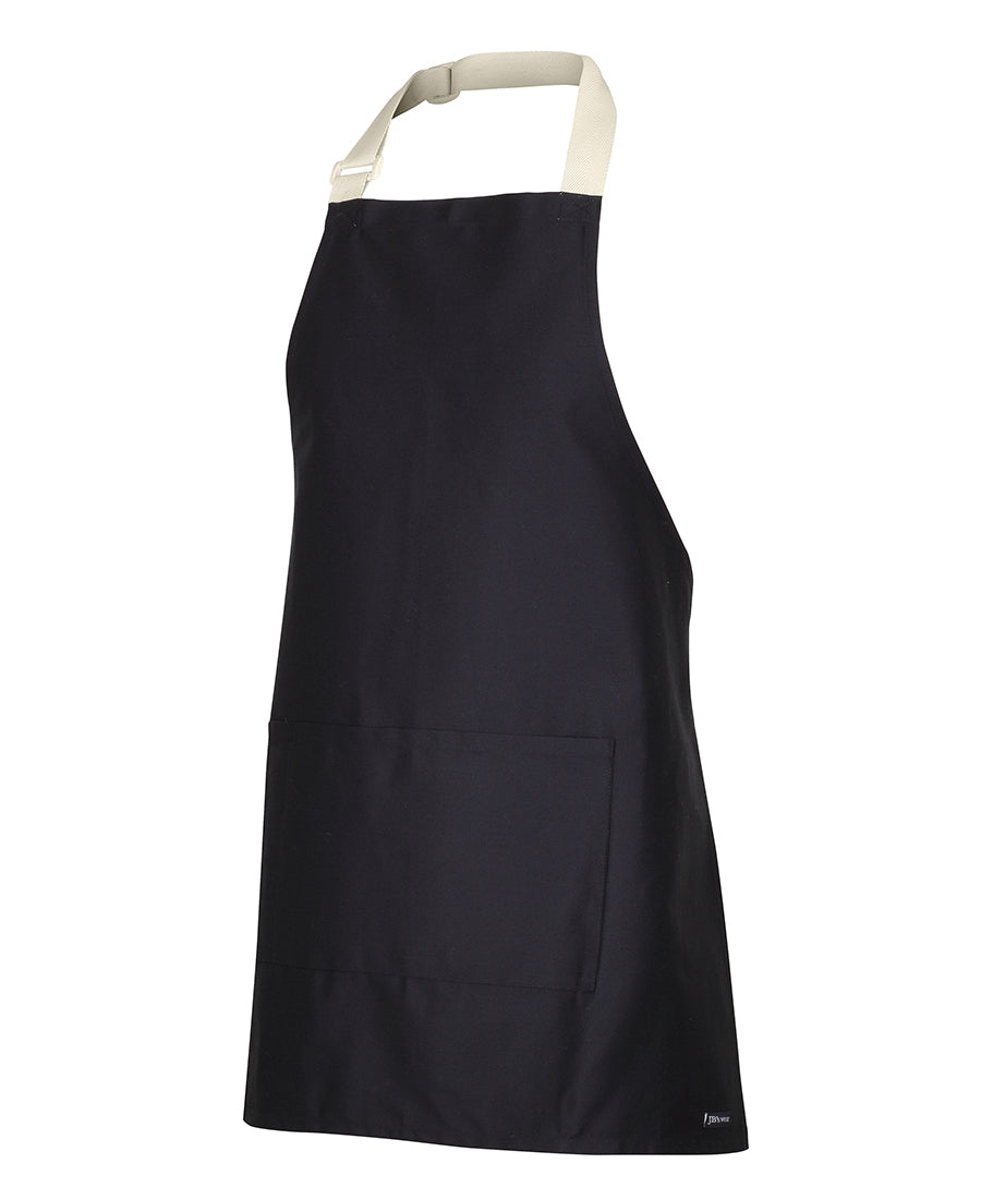Short Bib Apron With Colour Straps (65 x 71)
