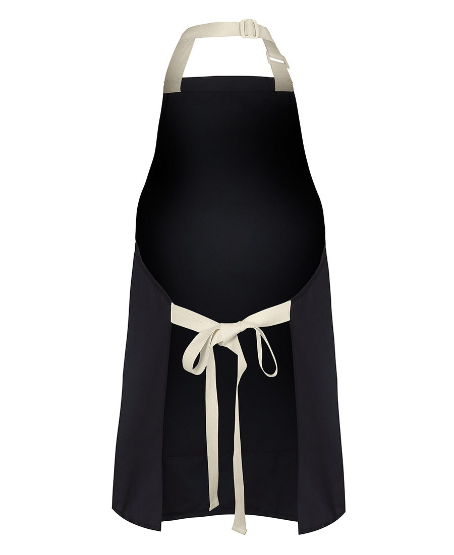 Short Bib Apron With Colour Straps (65 x 71)