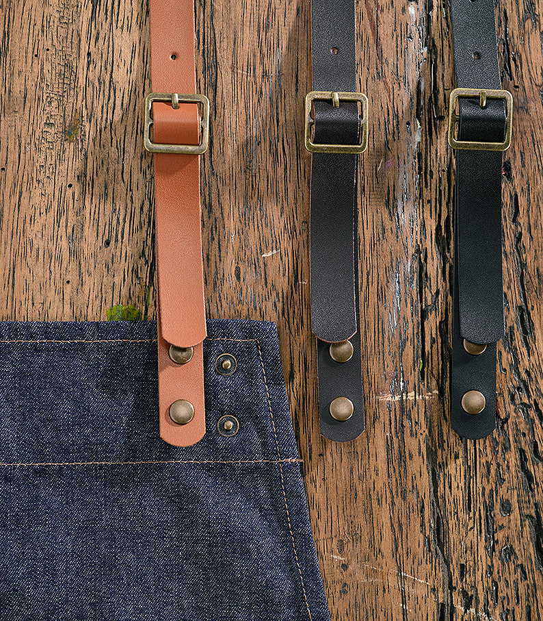 ACTIV EMBROIDERY DESIGNS. UNIFORMS. BYRON DENIM BIB APRON.
