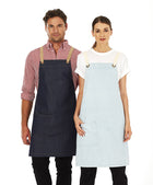 ACTIV EMBROIDERY DESIGNS. UNIFORMS. BILLY DENIM BIB APRON.