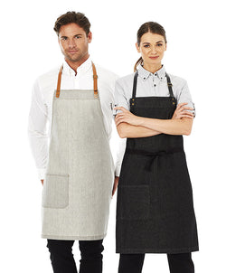 ACTIV EMBROIDERY DESIGNS. UNIFORMS. BYRON DENIM BIB APRON.
