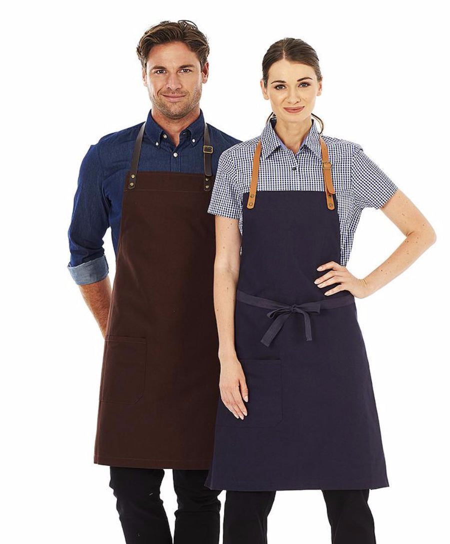 ACTIV EMBROIDERY DESIGNS. UNIFORMS. LUCA CANVAS BIB APRON.