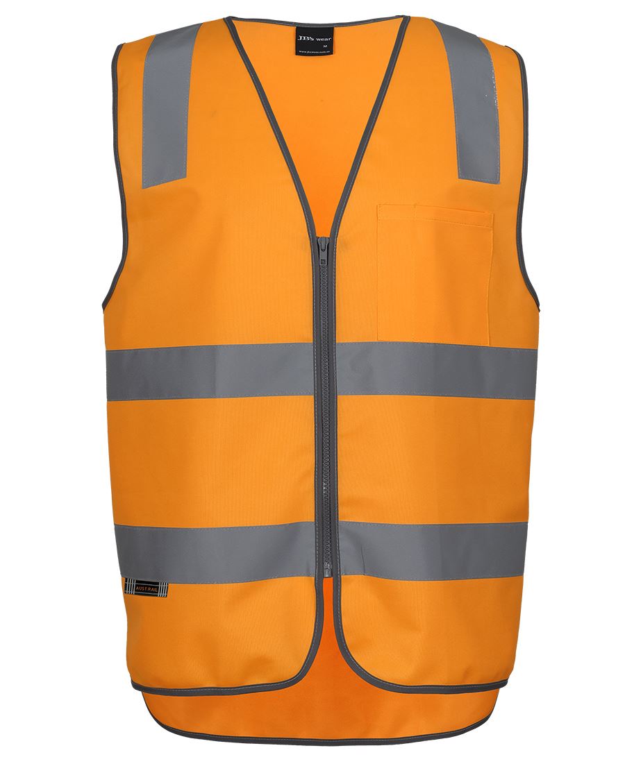 JB'S WEAR, 6DVTV, Hi Vis AUST. Rail D+N Safety Vest