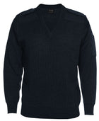 ACTIV EMBROIDERY DESIGNS. UNIFORMS. JB WEAR Knitted Epaulette Jumper