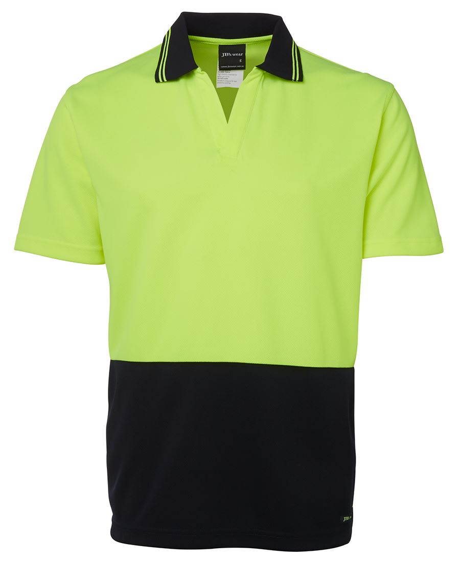 ACTIV EMBROIDERY DESIGN, UNIFORMS. JB Hi Vis S/S Non Button Polo