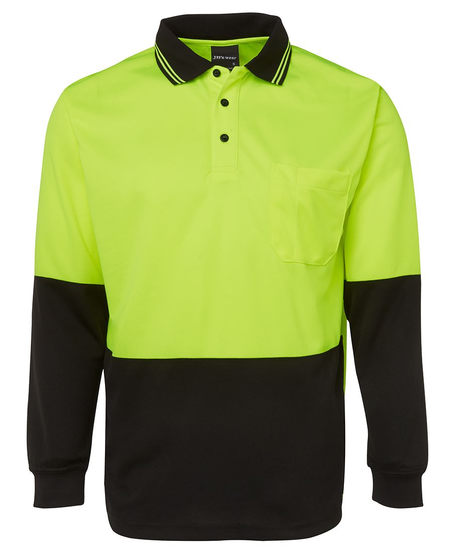 Hi Vis L/S Traditional Polo