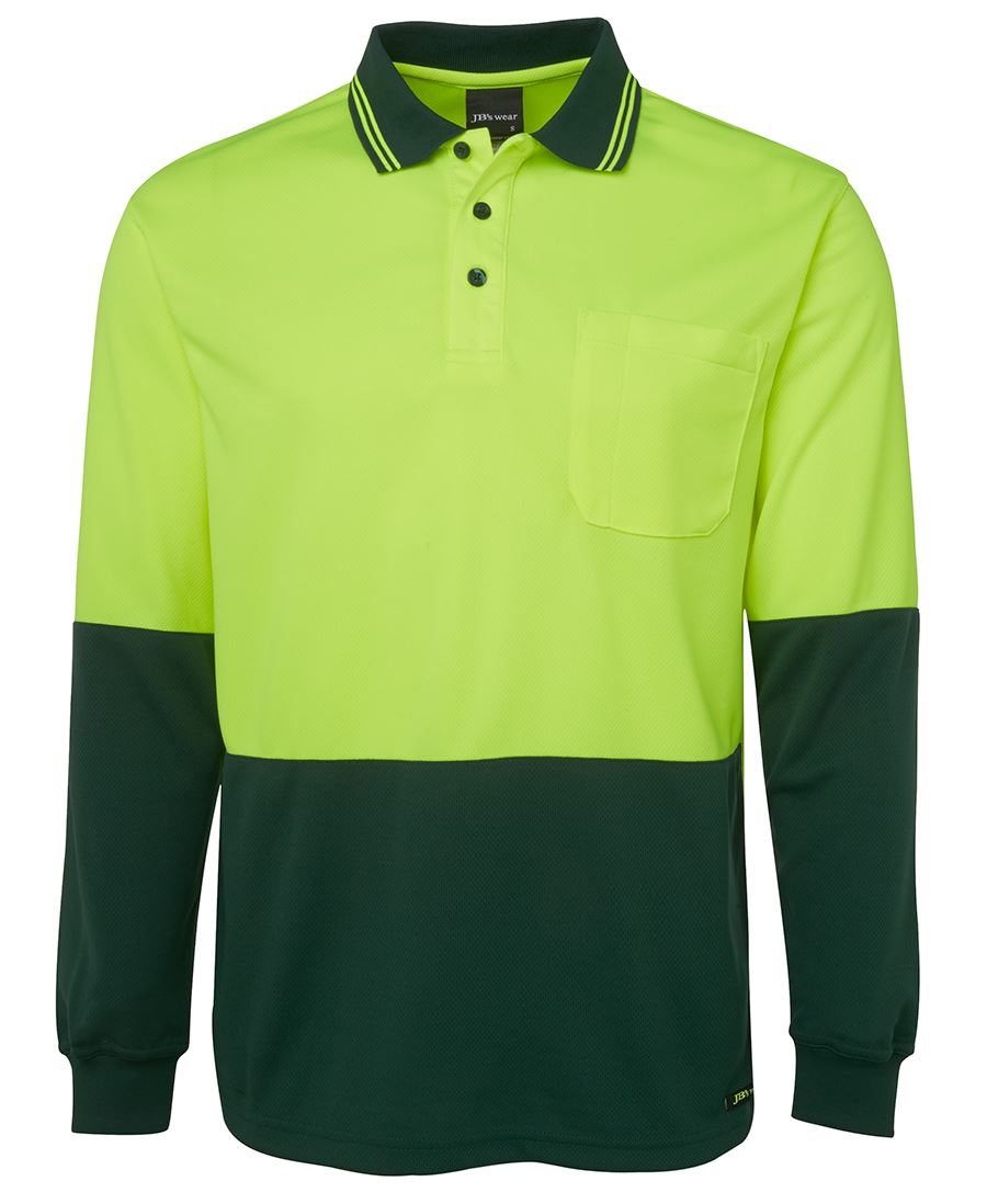 Hi Vis L/S Traditional Polo