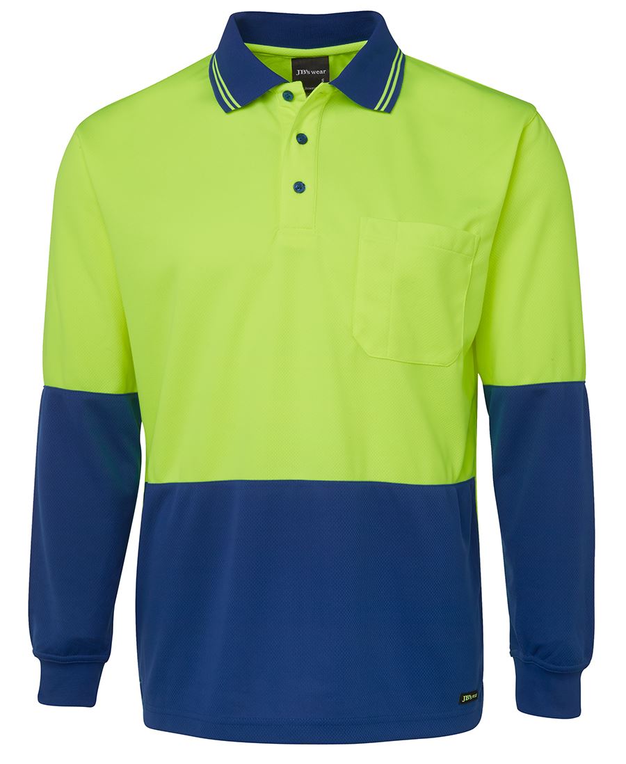 Hi Vis L/S Traditional Polo