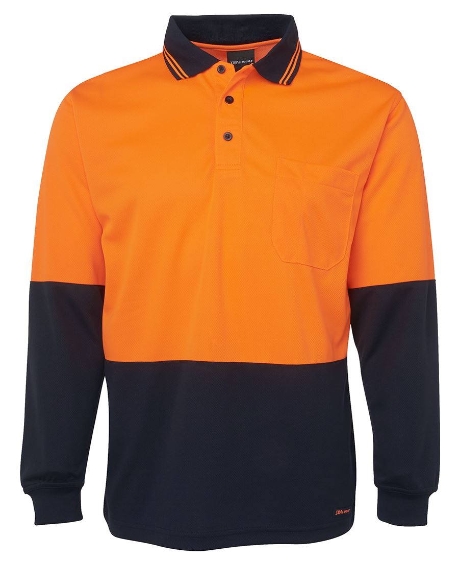 Hi Vis L/S Traditional Polo