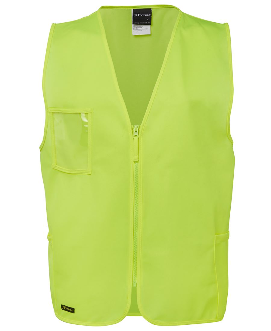 JB'S WEAR 6HVSZ Hi Vis Zip Safety Vest