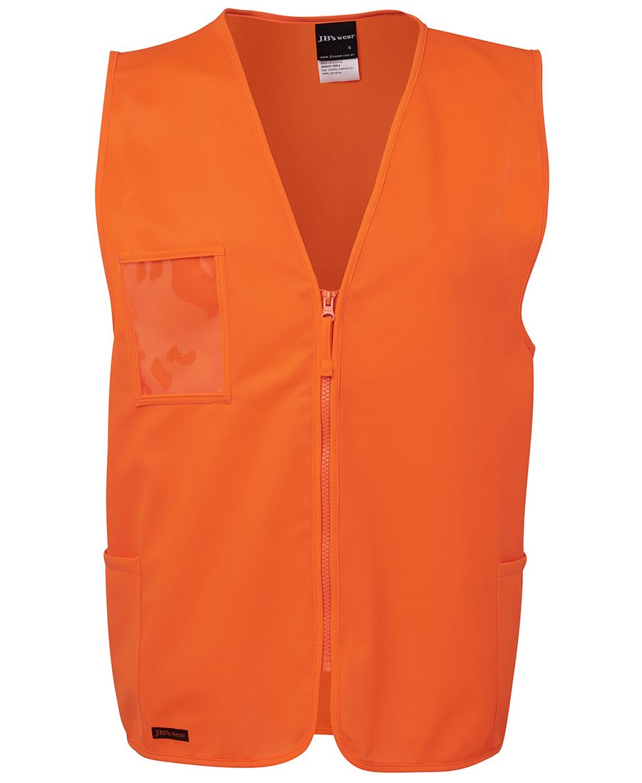 Hi Vis Zip Safety Vest