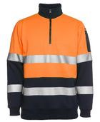 ACTIV EMBROIDERY DESIGNS, UNIFORMS, WORKWEAR, JB Hi Vis 1/2 Zip (D+N) Fleecy Sweat