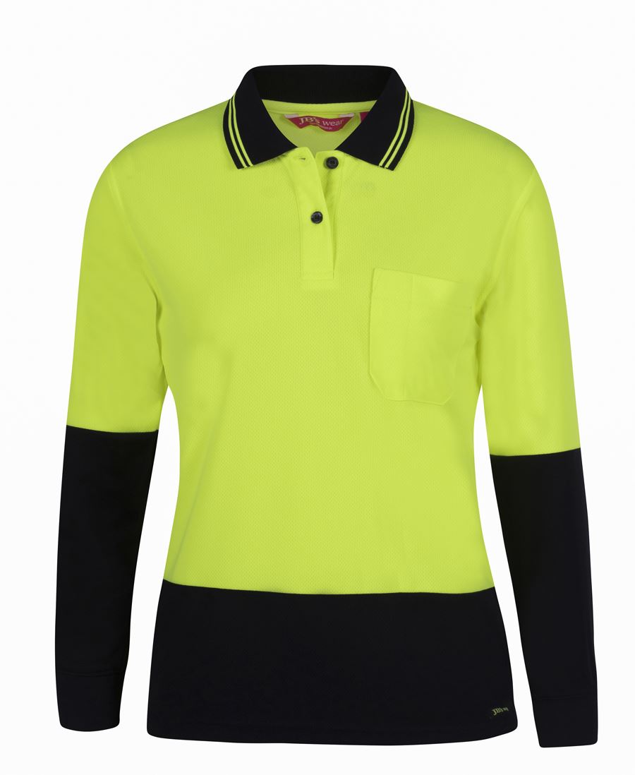 Hi Vis L/S Comfort Polo (Ladies)
