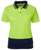 ACTIV EMBROIDERY DESIGNS. UNIFORMS.Ladies Hi Vis S/S Comfort Polo