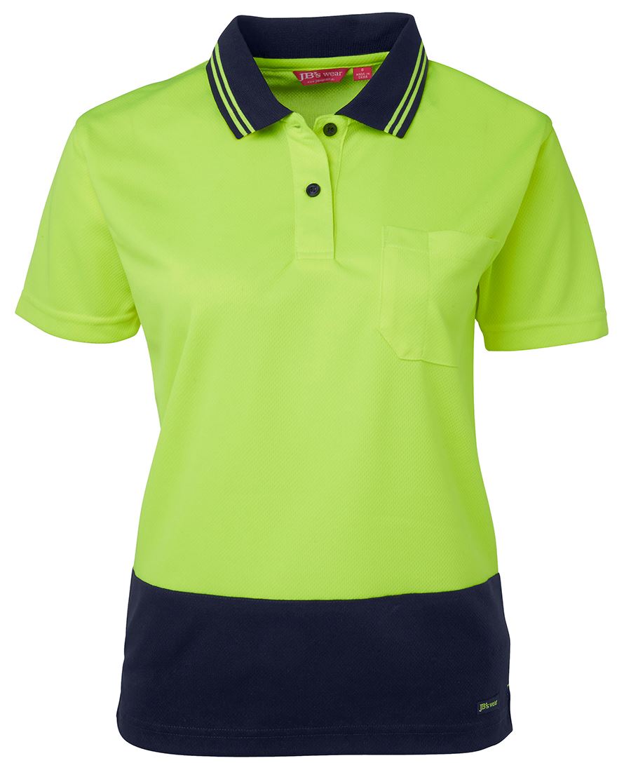 ACTIV EMBROIDERY DESIGNS. UNIFORMS.Ladies Hi Vis S/S Comfort Polo
