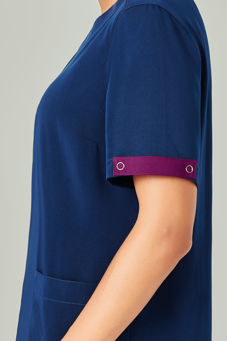 Womens Avery Tailored Fit Round Neck Scrub Top