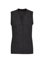 Womens Button Front Knit Vest