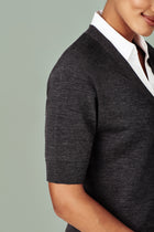 Womens Zip Front Short Sleeve Knit