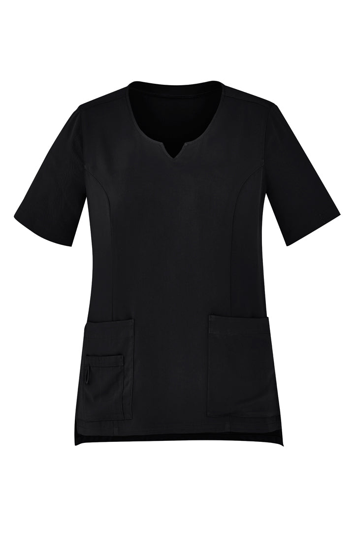 Womens Avery Tailored Fit Round Neck Scrub Top