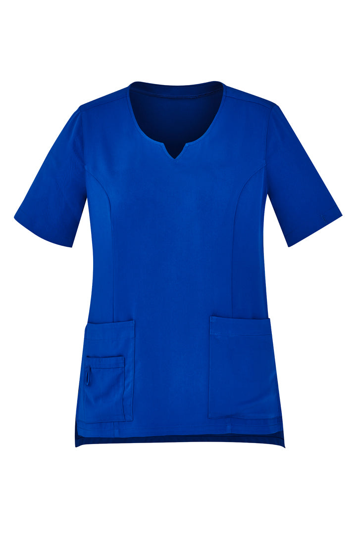 Womens Avery Tailored Fit Round Neck Scrub Top