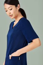 Womens Avery Tailored Fit Round Neck Scrub Top