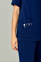 Womens Avery Tailored Fit Round Neck Scrub Top