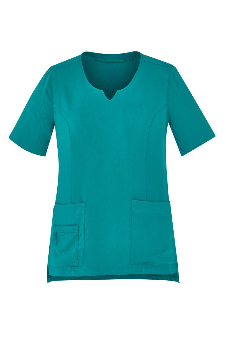 Womens Avery Tailored Fit Round Neck Scrub Top