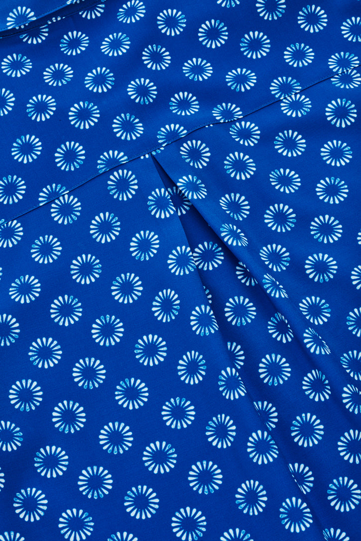 Easy Stretch Daisy Print Short Sleeve Shirt