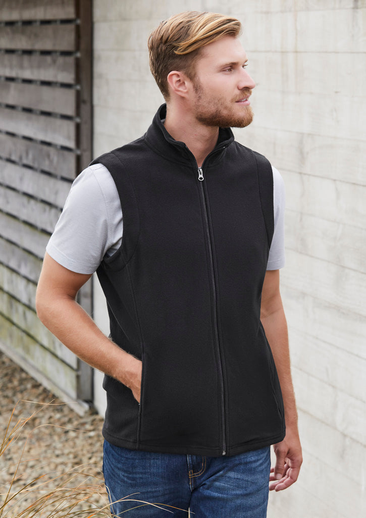Plain Micor Polar Fleece Vest (Mens)