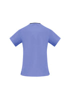 LADIES CONTRAST CROSSOVER SCRUBS TOP ( BACK )