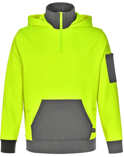 Hi Vis ¼ Zip Premium Fleece Hoodie (Unisex)