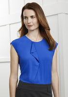 ACTIV EMBROIDERY DESIGNS. UNIFORMS. MIA PLEAT KNIT TOP. LADIES.