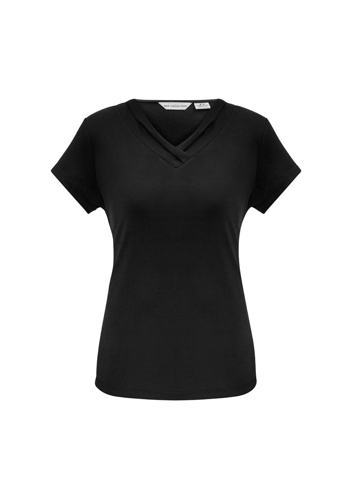 ACTIV EMBROIDERY DESIGNS. CORPORATE UNIFORM. LADIES LANA SHORT SLEEVE TOP