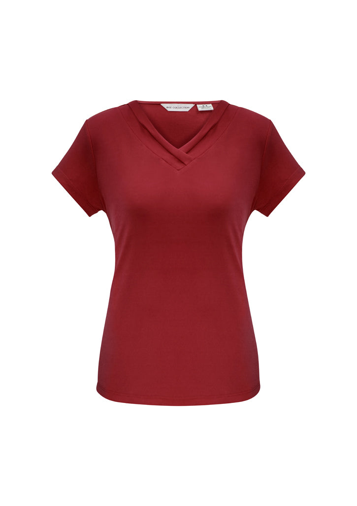 ACTIV EMBROIDERY DESIGNS. CORPORATE UNIFORM. LADIES LANA SHORT SLEEVE TOP