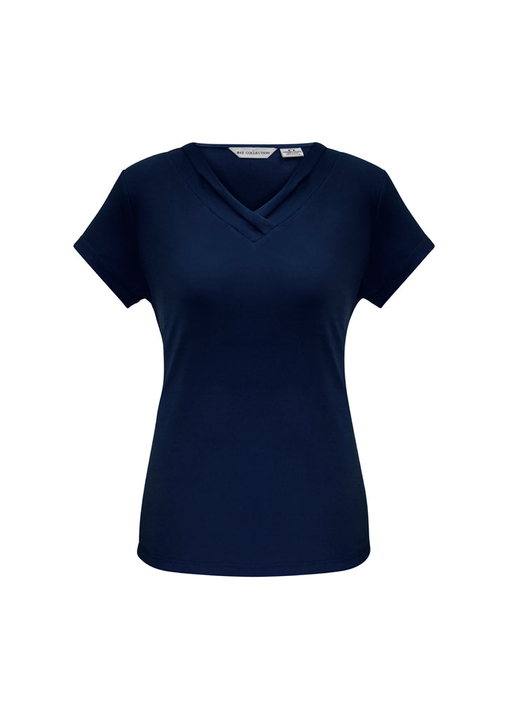 ACTIV EMBROIDERY DESIGNS. CORPORATE UNIFORM. LADIES LANA SHORT SLEEVE TOP
