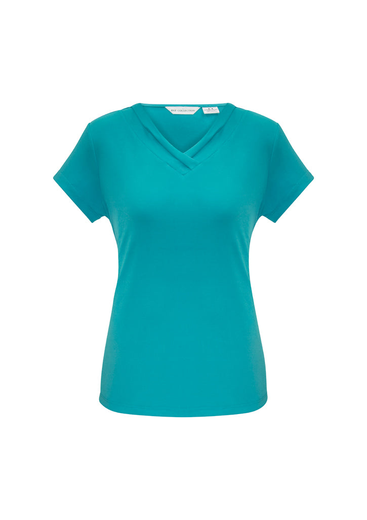 ACTIV EMBROIDERY DESIGNS. CORPORATE UNIFORM. LADIES LANA SHORT SLEEVE TOP