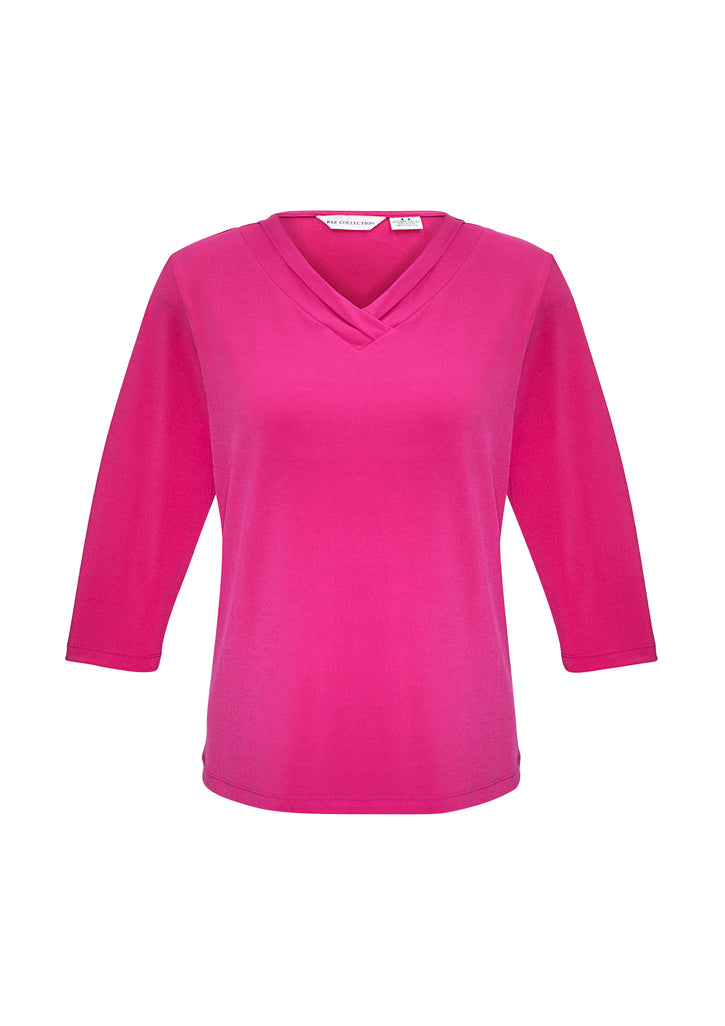ACTIV EMBROIDERY DESIGNS. CORPORATE UNIFORM. LADIES LANA 3/4 SLEEVE TOP