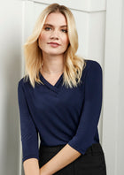 ACTIV EMBROIDERY DESIGNS. CORPORATE UNIFORM. LADIES LANA 3/4 SLEEVE TOP