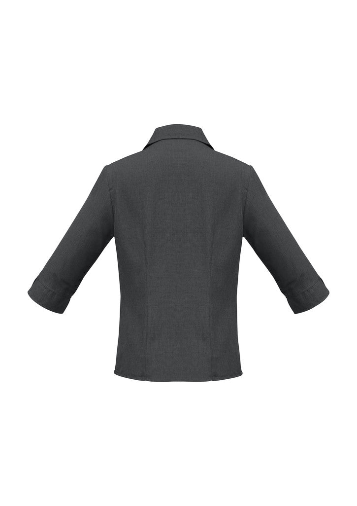 LADIES PLAIN OASIS 3/4 SLEEVE SHIRT ( BACK )
