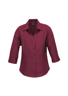 LADIES PLAIN OASIS 3/4 SLEEVE SHIRT
