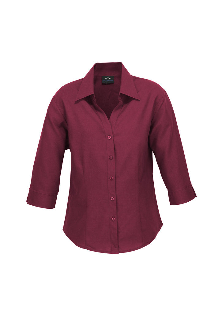 LADIES PLAIN OASIS 3/4 SLEEVE SHIRT
