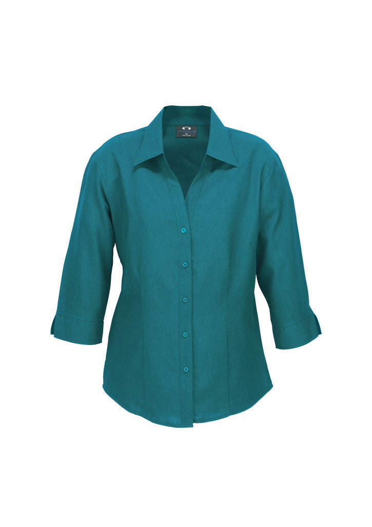 LADIES PLAIN OASIS 3/4 SLEEVE SHIRT