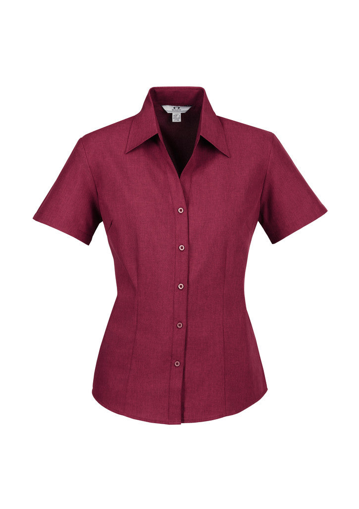 LADIES PLAIN OASIS SHORT SLEEVE SHIRT