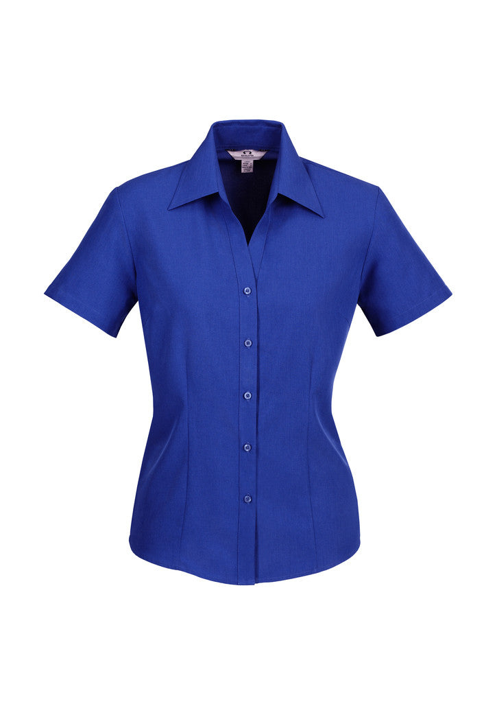 LADIES PLAIN OASIS SHORT SLEEVE SHIRT