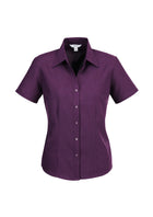LADIES PLAIN OASIS SHORT SLEEVE SHIRT
