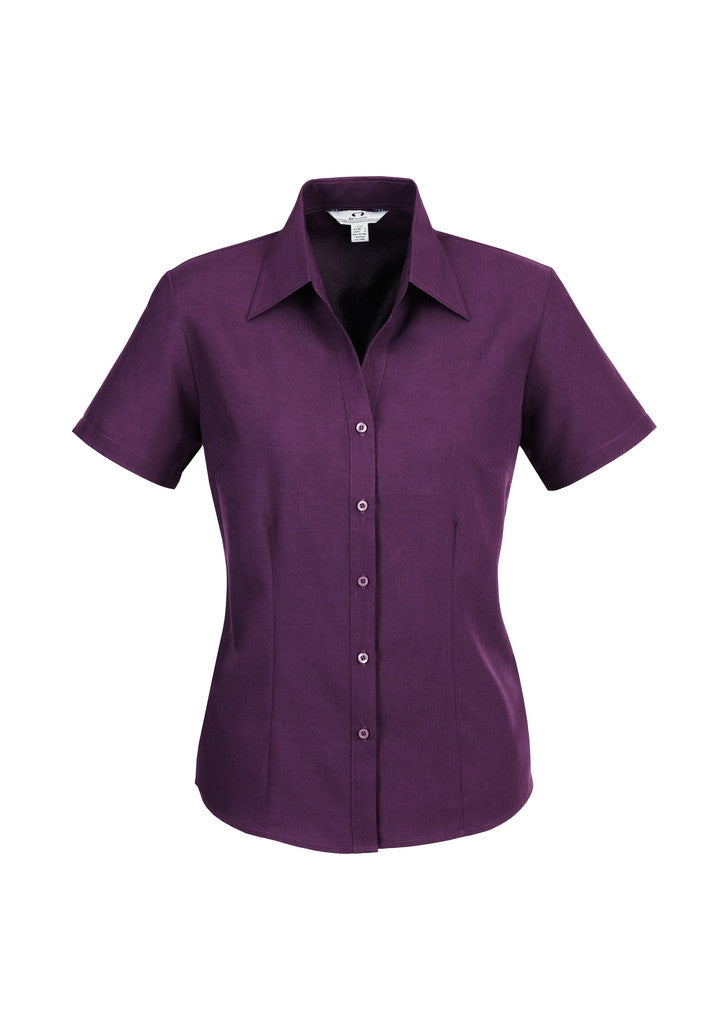 LADIES PLAIN OASIS SHORT SLEEVE SHIRT