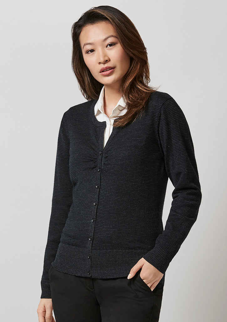 ACTIV EMBROIDERY DESIGNS. UNIFORMS. ORIGIN MERINO CARDIGAN. LADIES.