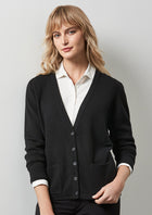 ACTIV EMBROIDERY DESIGNS. UNIFORMS. WOOLMIX CARDIGAN. LADIES.