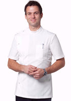 ACTIV EMBROIDERY HEALTHCARE UNIFORMS.Men's Stud Front Short Sleeve Jacket