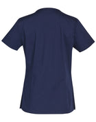 Ladies V-Neck Contrast Trim Scrub Top